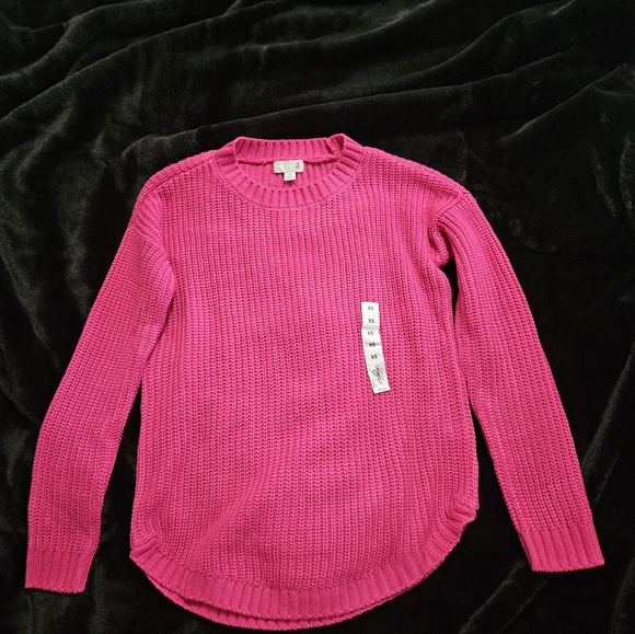 Vibrant Pink Ribbed Sweater - Picture 2 of 5